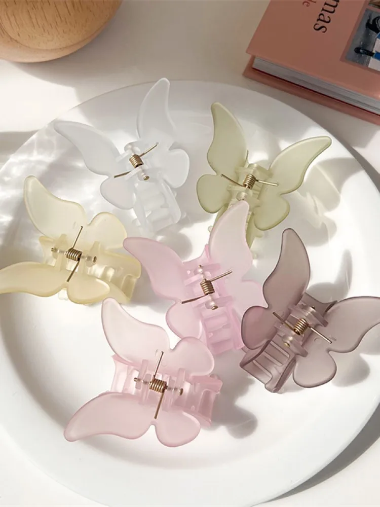 UXSL 2022 New Sweet Fairy Butterfly Colorful Hair Claw Styling Tools Hairpin for Women Girls Hair Clip Barrette Hair Accessories