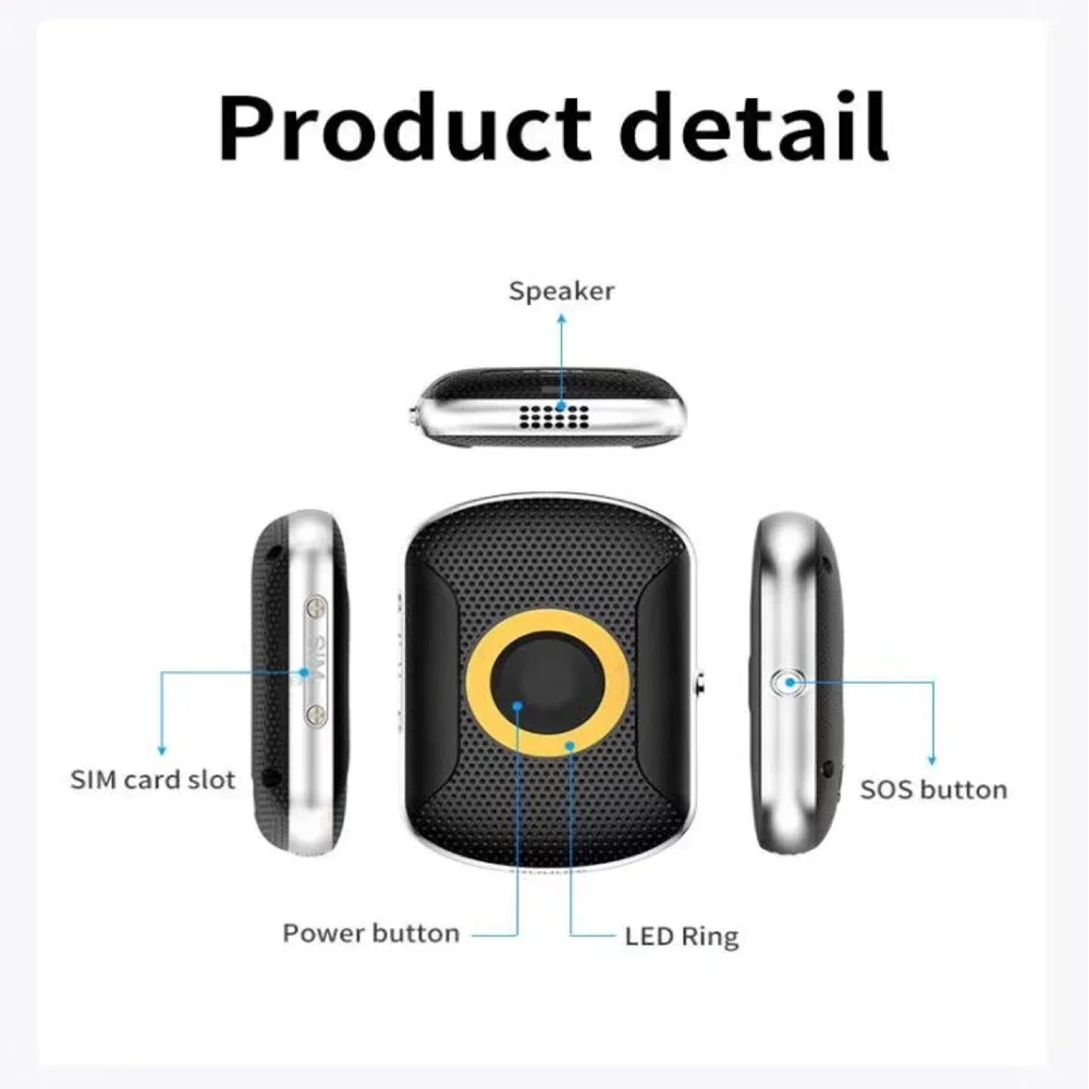 4G GPS Tracker SOS Smart Kids Locator Waterproof Pet GPS Tracker Dog Tracking Collar Mini Cat Anti-Lost Alarm Locator Key Finder