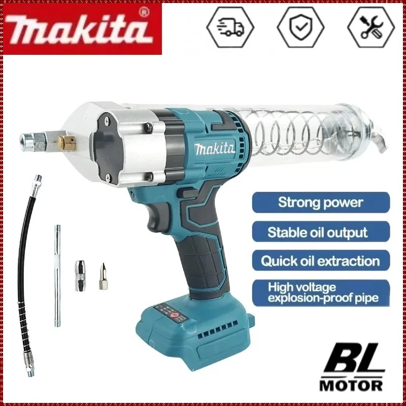 

Беспроводной автоматический электрический смазочный пистолет Makita с бесщеточным двигателем, высокого давления, специально для экскаваторов, работает от аккумулятора Makita 18V.