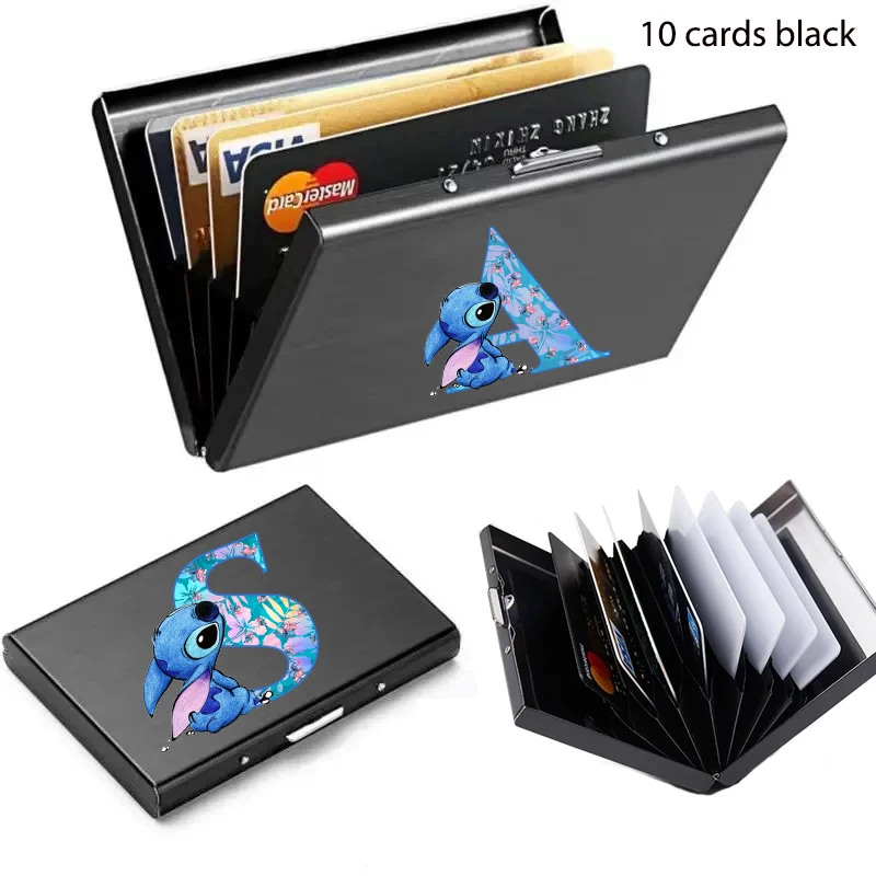 Carta ponto anti-digitalização rfid 10 cartões de alumínio metal titular do cartão de crédito fino bloqueio carteira caso cartão de visita proteção segurar
