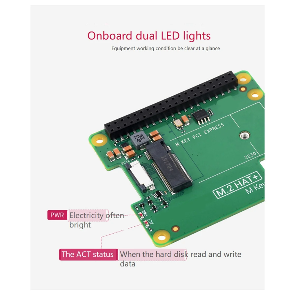 

Плата расширения для Raspberry Pi 5 Pcle на M.2 NVMe, плата расширения SSD M.2, с модулем B