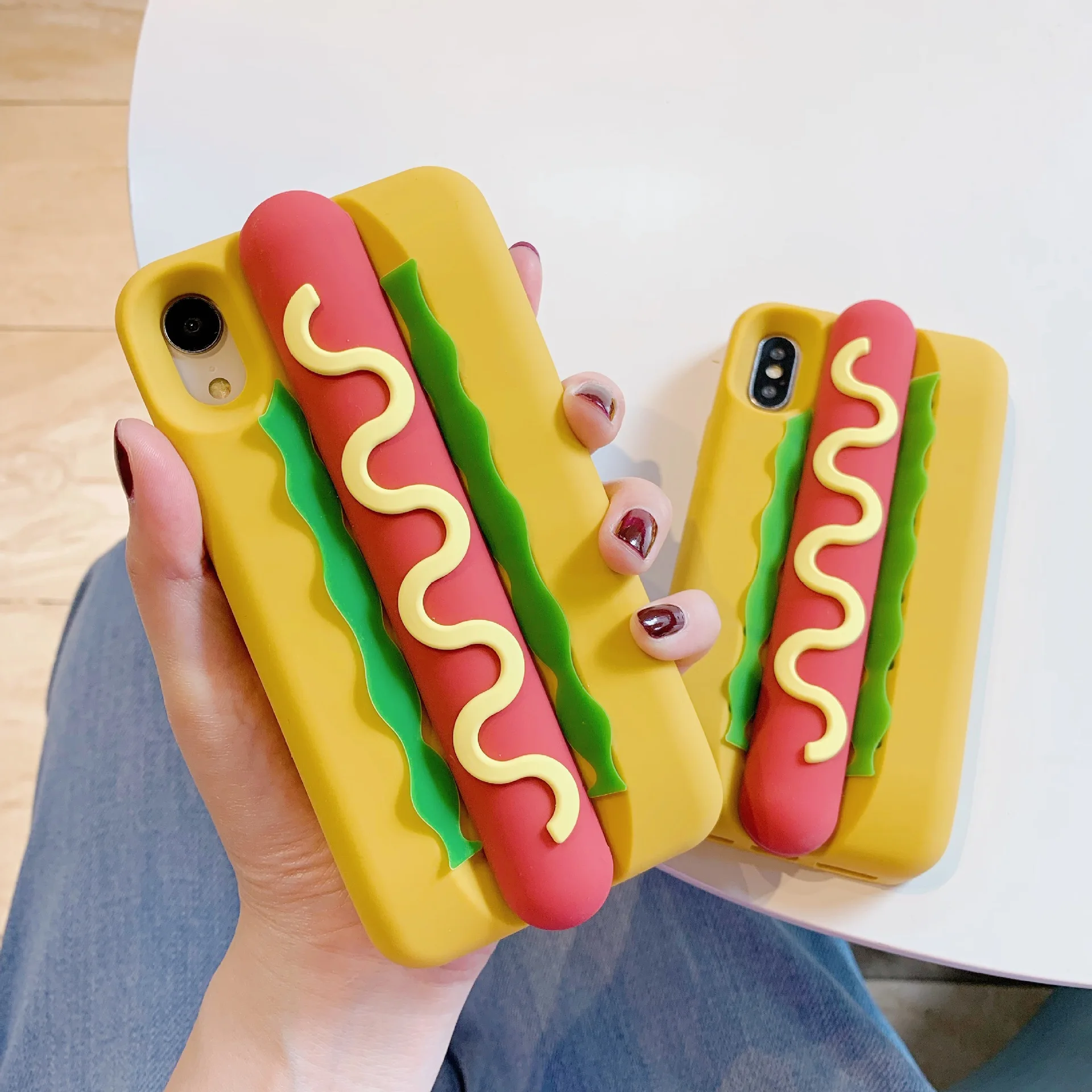 

funda iphone 13 case,Cute 3D Hot Dog Design Phone Case for iPhone 12/7/8Plus Max with Full Body Protection Coveriphone 15 pro m