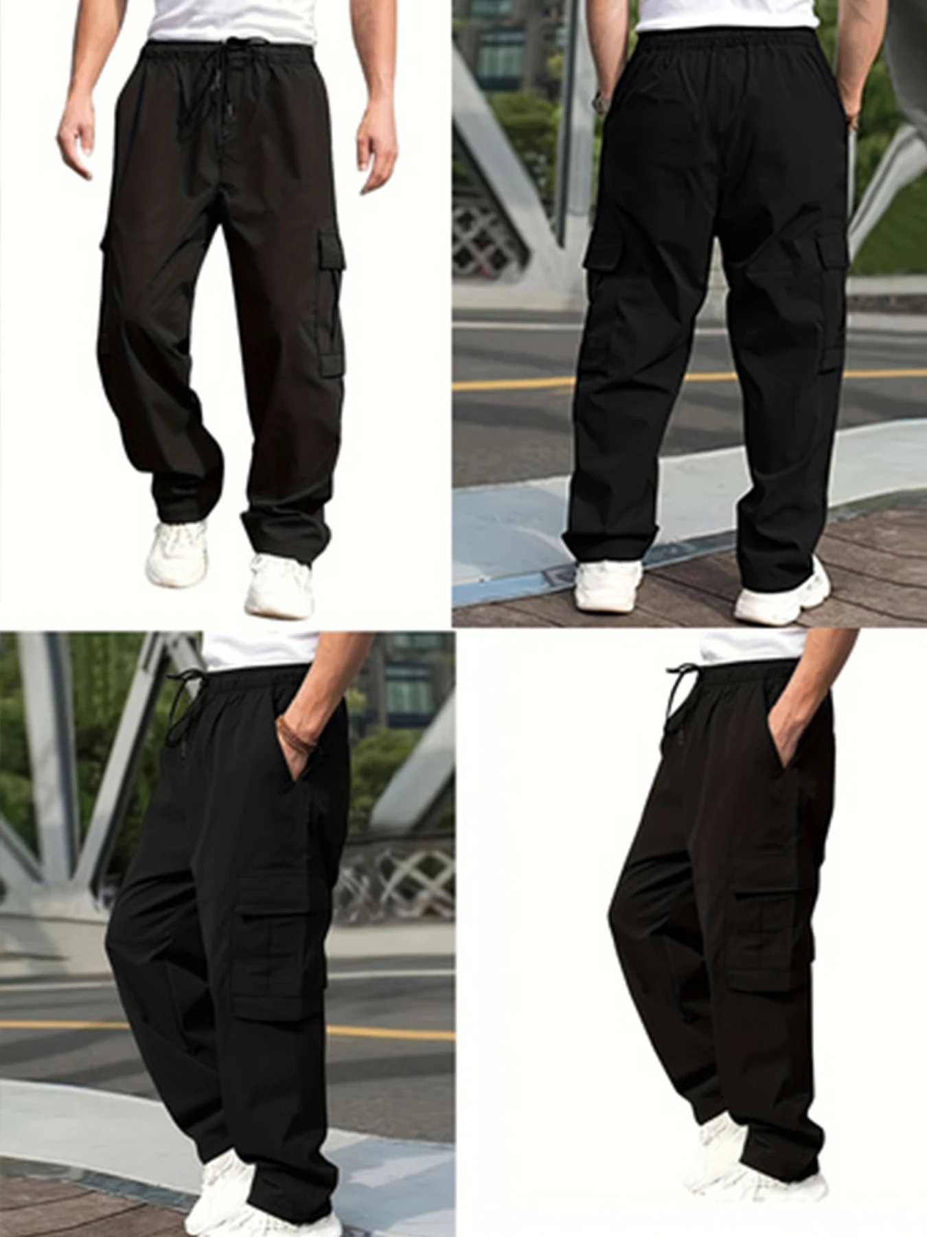 Trousers men's autumn nine minutes casual trousers  version of the trend straight tube loose corset overalls