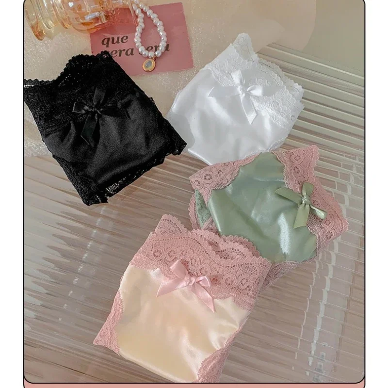 Женские сексуальные кружевные трусики, нижнее белье из атласной сетки с низкой посадкой, полые трусы-стринги