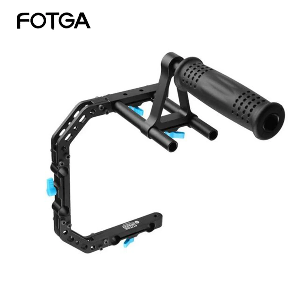 

FOTGA DP3000 top handle cage bracket support rig for 15mm DSLR rod follow focus C-Shape Arm Bracket Cage+Top Handle Support for