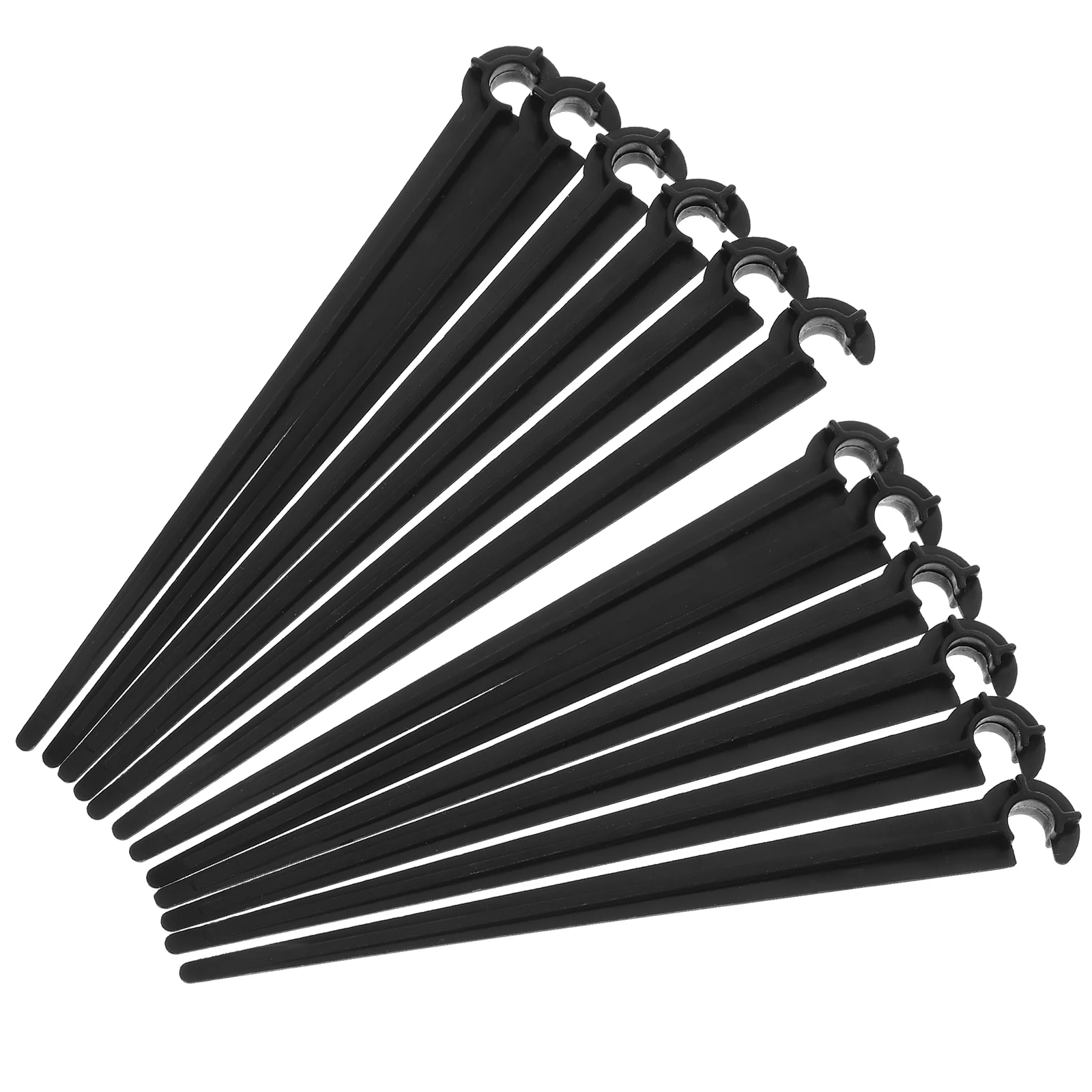 

50 Pcs Hose Ground Pole Irrigation Bracket Drip Tubing Stakes Support Small 1100X110X060CM Fixed Rod Black Watering Brackets