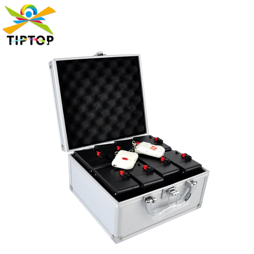 TIPTOP Stage Effect Machine Remote Controller 2 TO 8 Wireless Remote Receiver Box Built-in Receiving Antenna Flightcase Pack