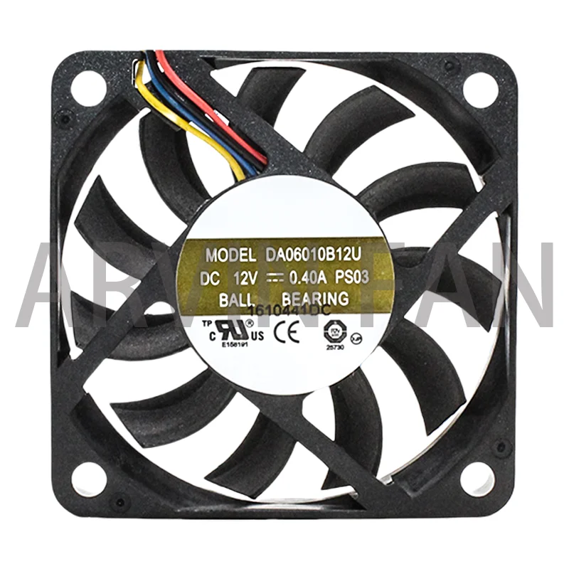 DA06010B12U 6cm 6010 60x60x10mm CPU Cooler Cooling Ultrathin 4 Wire 4pin Double Ball Bearing Large Air Volume