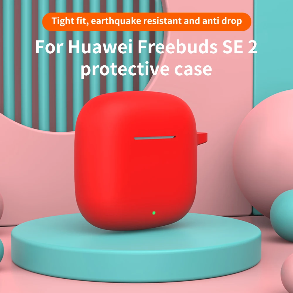Cute Earphone Case Cover For Huawei FreeBuds SE2 Silicone Wireless Earbuds Charging Box Protective Shell With Keyring