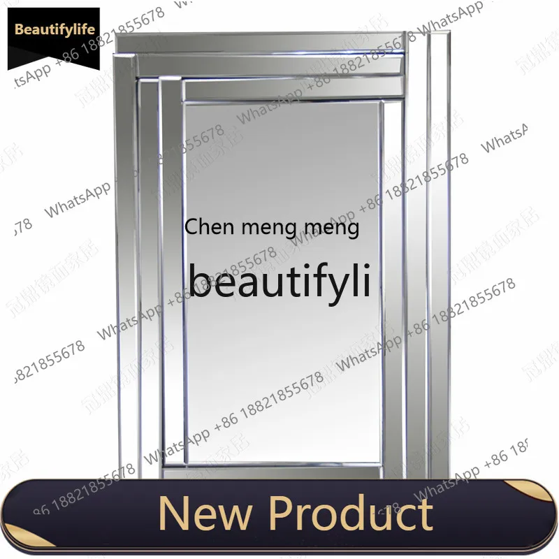 G55 Square entrance decorative mirror wall hanging bathroom sink mirror dressing mirror living room