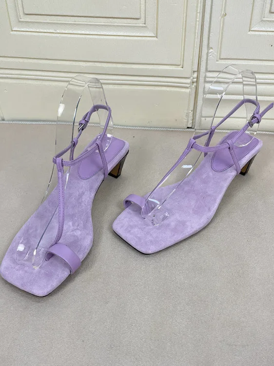 

Новые женские летние сандалии на низком каблуке из натуральной кожи с круглым носком, синим ремешком, элегантные, в китайском стиле