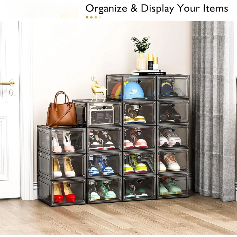 Clear Foldable Space-Saving Showcase Display Organizer Transparent Bag Storage Cabinet Multifunctional Storage Box Dust-proof