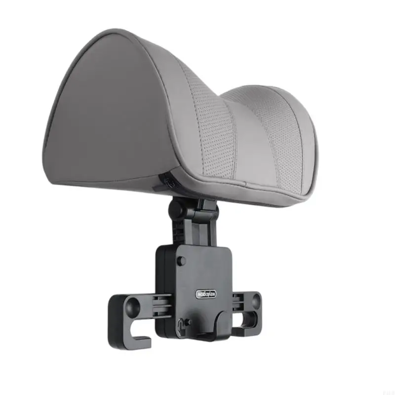 

2025 New Adjustable Leather Vehicle Headrest Support Cushion With Travel Organizers Hook