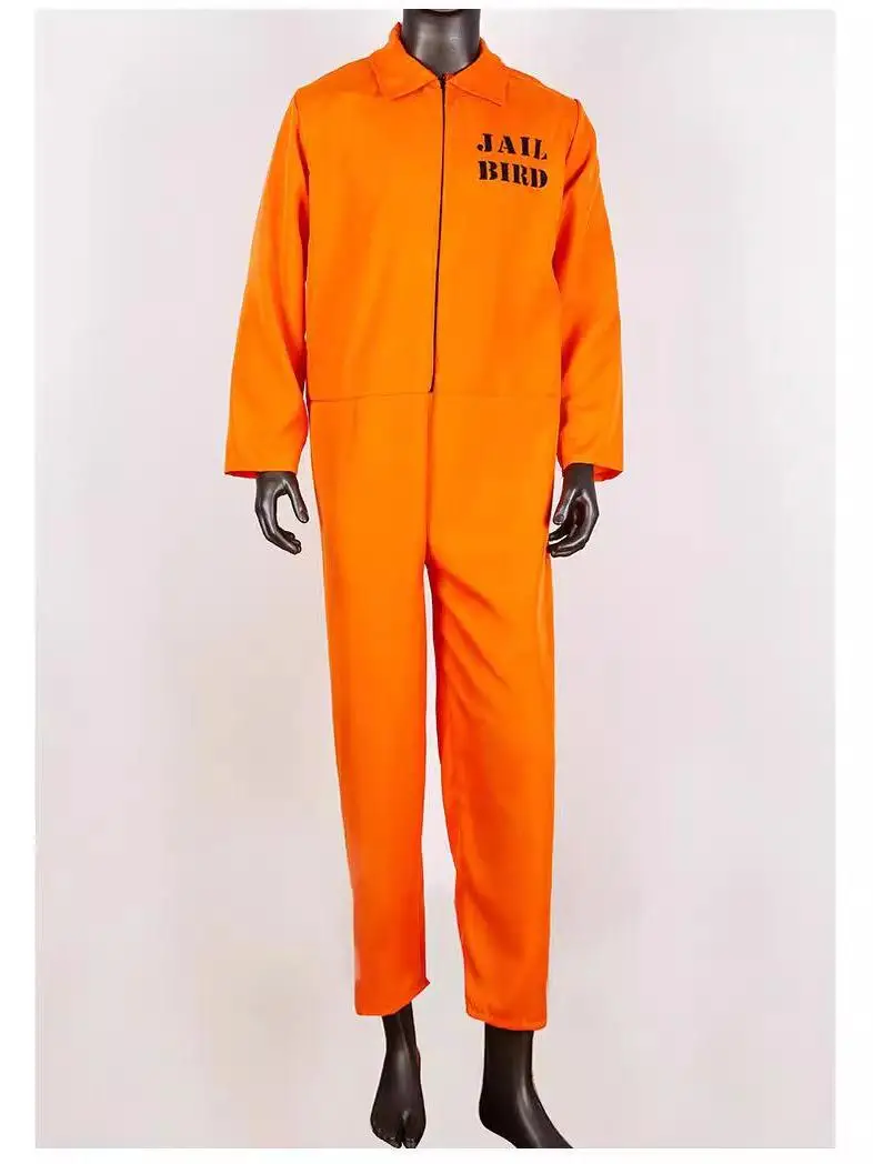 

Halloween Adult Child Cosplay Prisoner Orange Jumpsuit Costume Unbranded Stage Performance Traditional Chinese Clothing