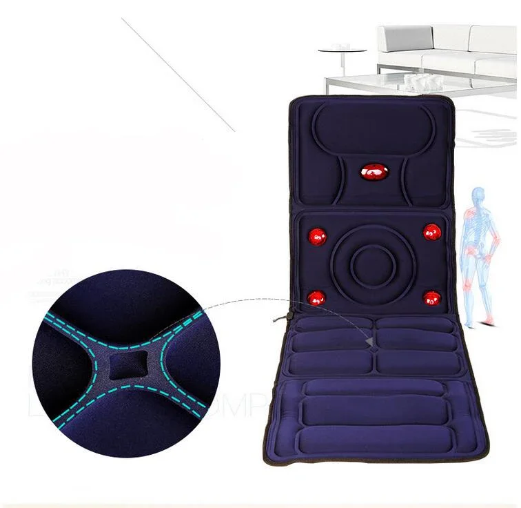 8 Mode Full-Body Massager Far Infrared Relieve Back Fatigue Mattress Cushion Vibration Head