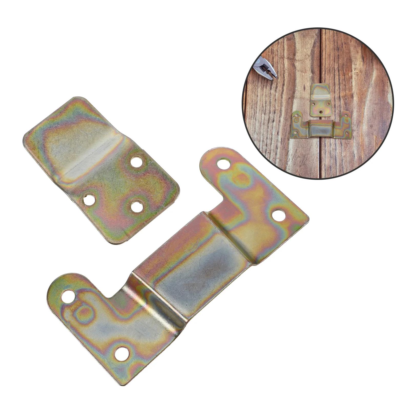 

1 Set Mounted Installation Hook Durable Secure For Garages Workshops Iron Plate Mount Hanging Hardware Mounting Bracket Secure