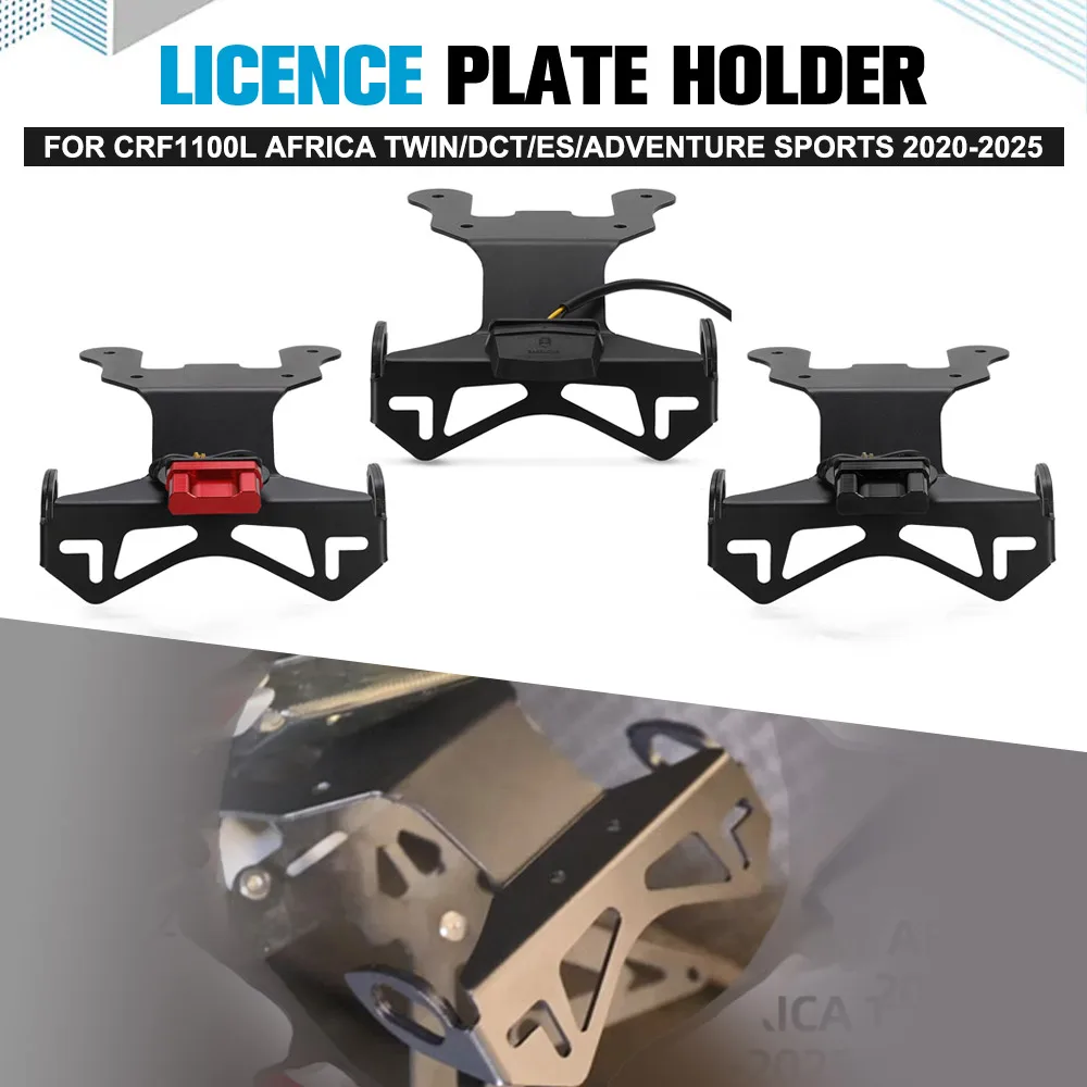 

Fit For Honda CRF1100L Africa Twin/DCT/ES/Adventure Sports 2020-2021-2022-2023-2024-2025 Motorcycle License Plate Bracket Holder