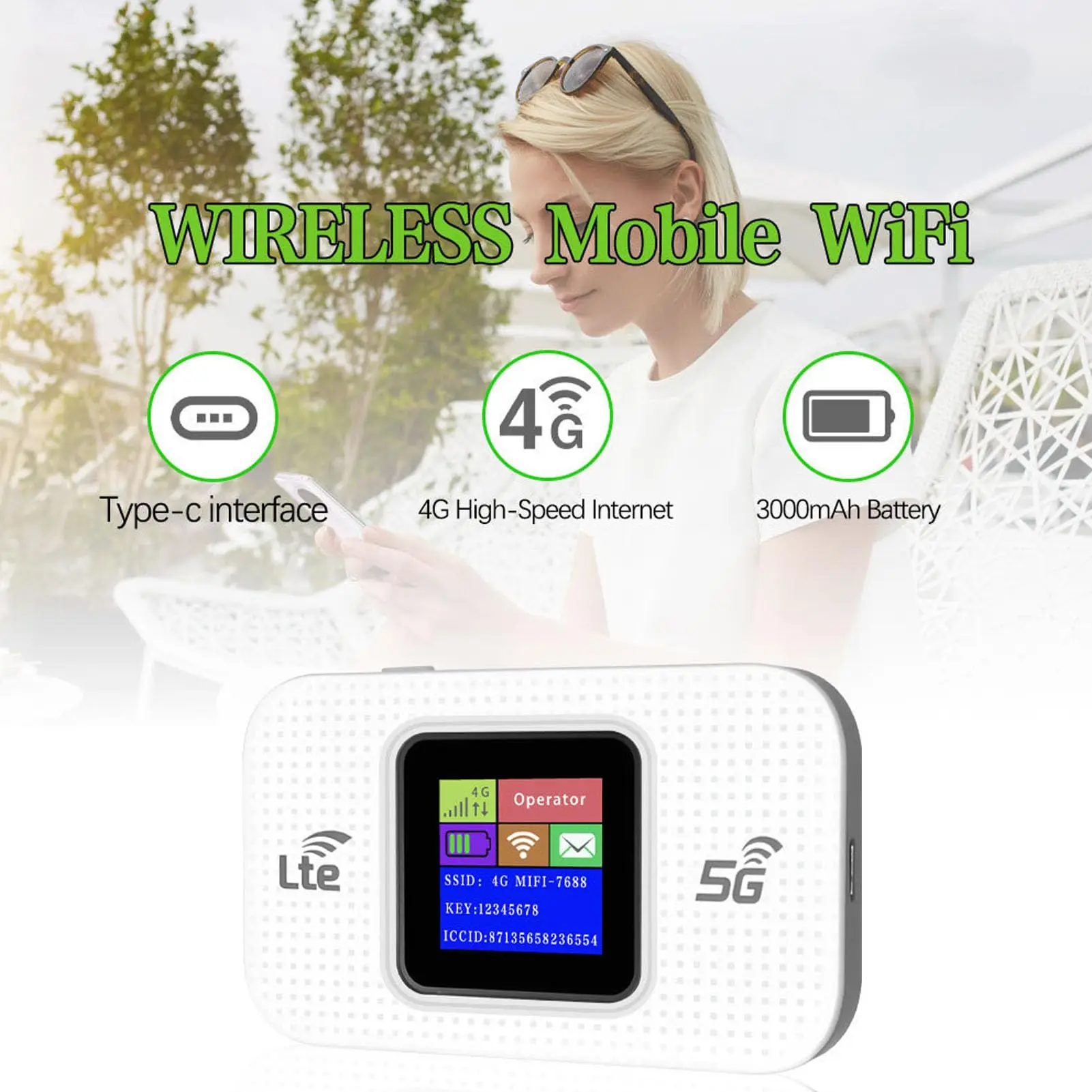 4G Lte WIFI Router Sim Card Slot Wireless Portable Router Mini Outdoor Hotspot Mobile WiFi Router Pocket WIFI Router for Car