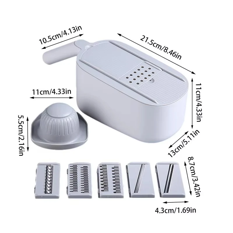 Multifunctional Kitchen vegetable cutter home vegetable cutter Potato cutter slicer Salad dicer Grater With Storage Drain Basket