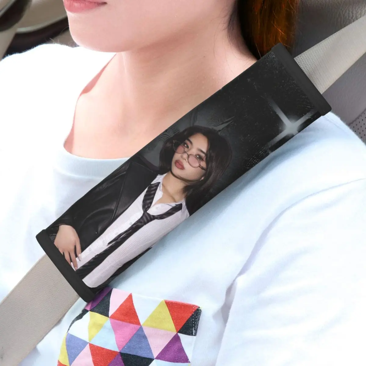 2-Pack Katseyes Sophia Kpop Girl Group Car Seat Belt Pads Cover for A More Comfortable Driving Seatbelt Shoulder Harness Pad