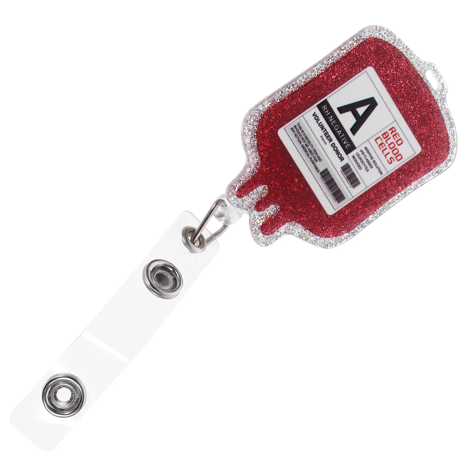 

Retractable Badge Holder Acrylic Name Tag Clip For Nurse Doctor Id Card Reel Portable Chest Buckle Multi-Function Tool