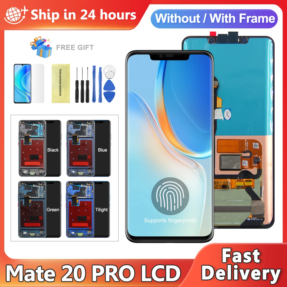 

OLED для Huawei Mate 20 Pro LYA-L09 L29 AL00, жк-дисплей, сенсорный экран, дигитайзер в сборе для Mate 20 Pro, сменный экран