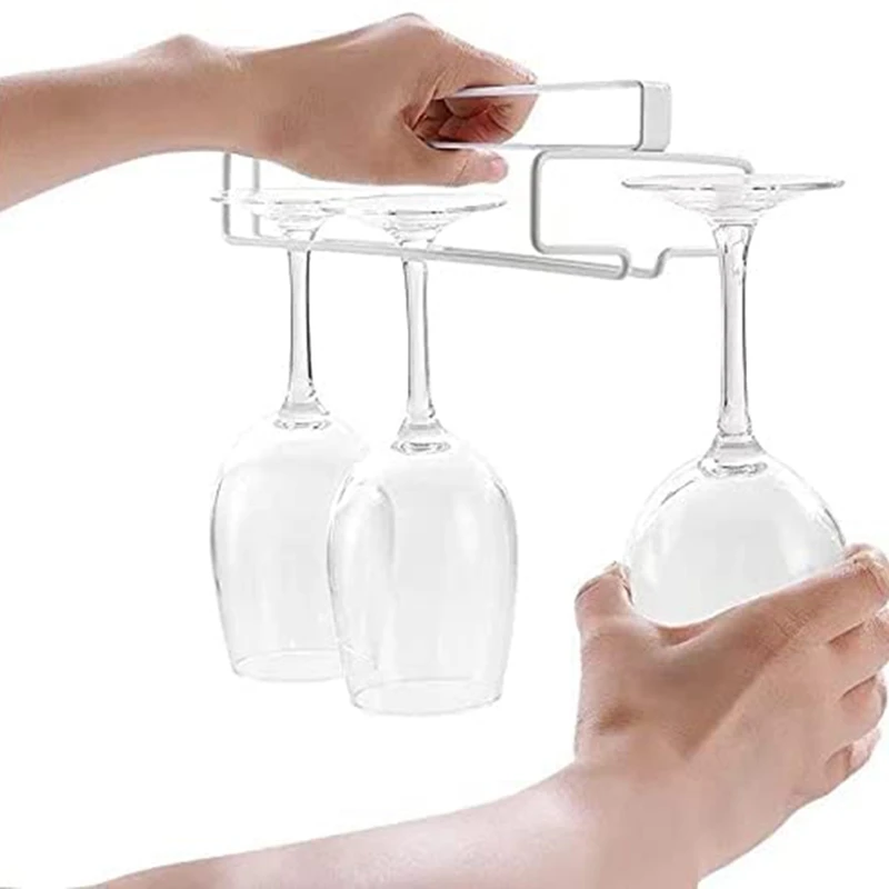 Porte-verre à vin-sous armoire, supports à verres à double nucléoStemware, verre à vin face T1, évaluation du stockage des verres à vin
