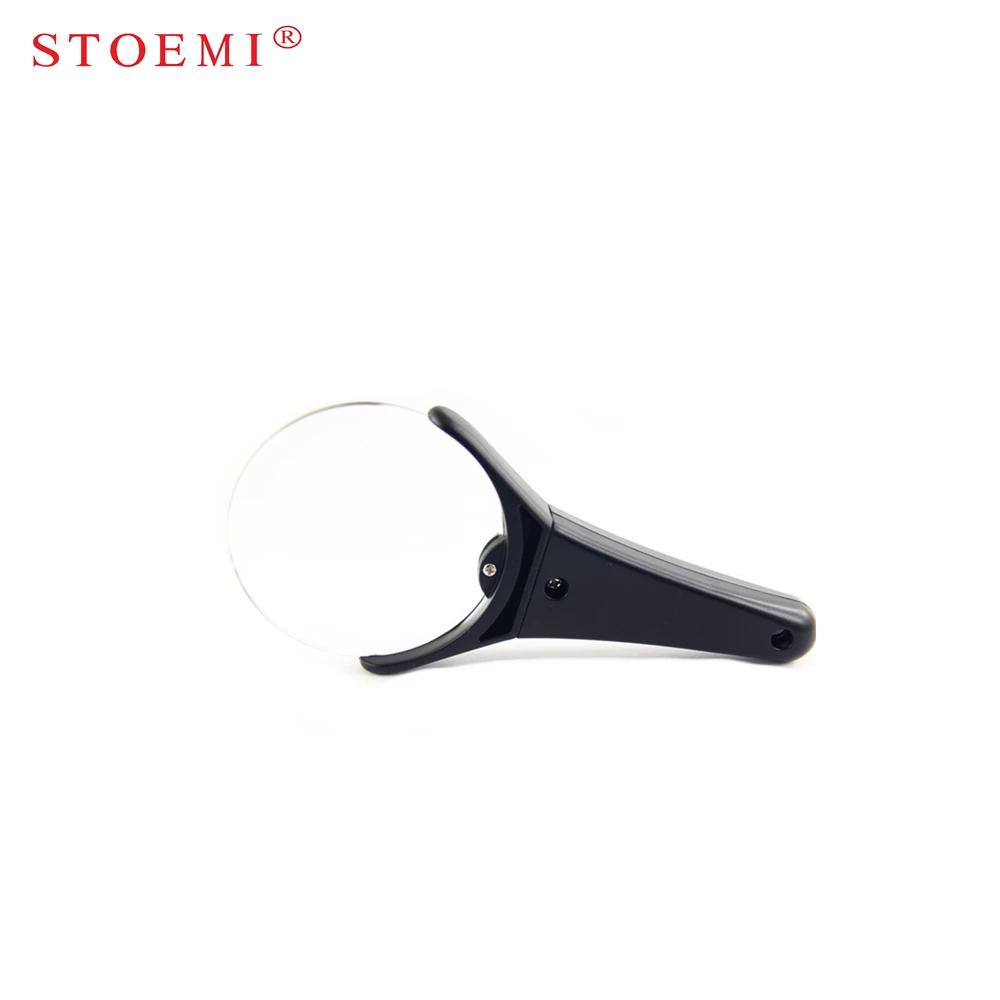 

STOEMI 2X Rimless Handheld Magnifier 6772 Optical Tool for Reading Newspaper Stamps map