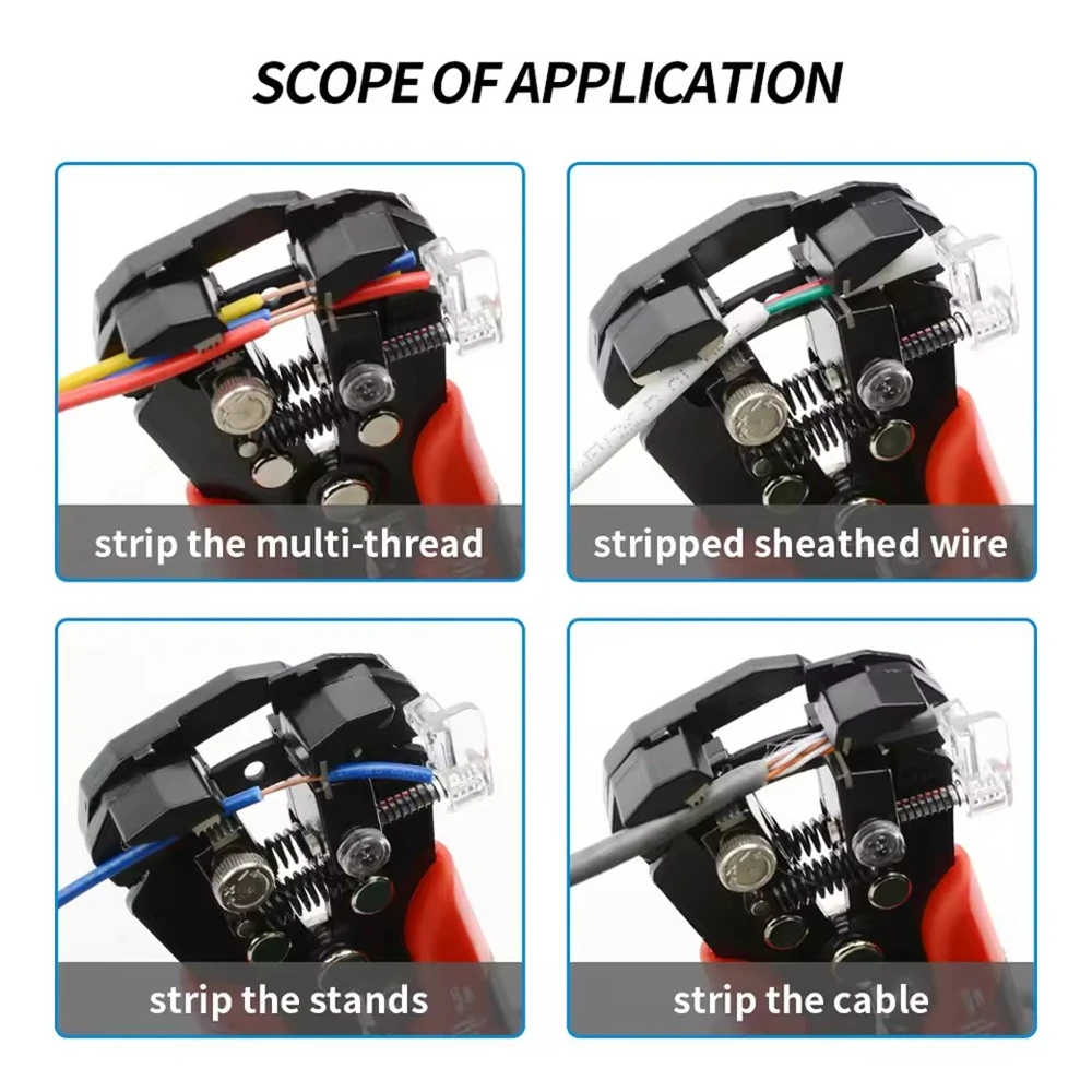 MEUYAG Professional Electrician Wire Pliers Cable Wire Stripper Cutter Crimper Automatic Crimping Stripping Tool