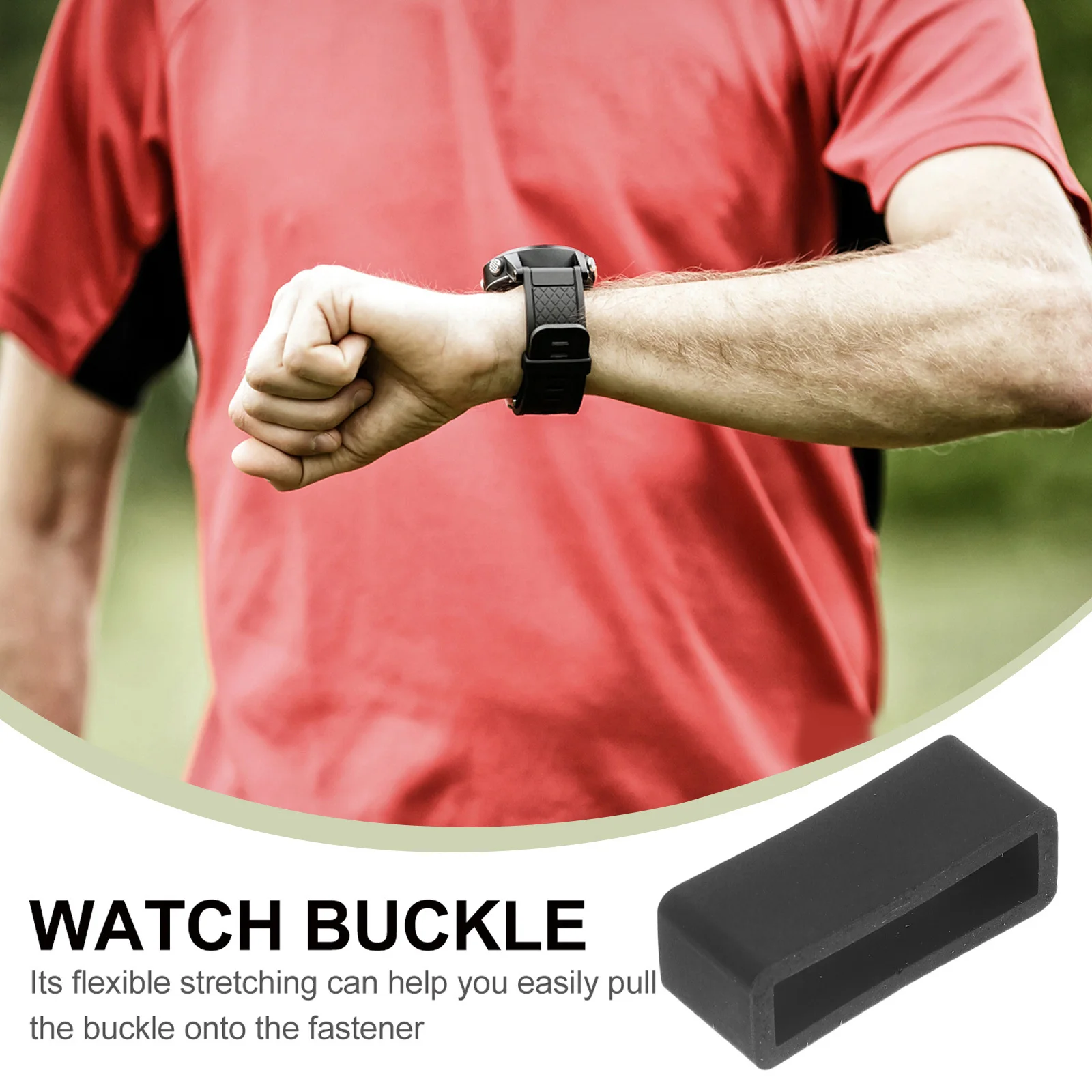 10 pçs 22mm preto silicone pulseira de relógio loop substituição bandas suportes premium resistente ao desgaste caber a maioria dos relógios banda anel