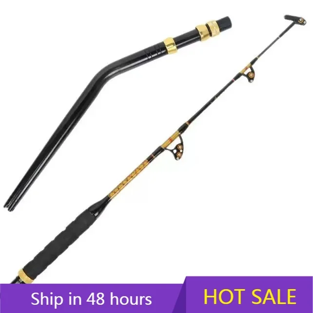 

YTYIN 170cm Saltwater Offshore Fiberglass Boat Fishing Big Game Rods 30-130LBS Trolling Rod for Ocean Tuna Shark for Sea Fishing