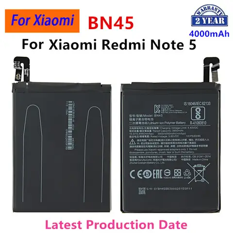 Brand New BN45 4000mAh Battery For Xiaomi Redmi Note 5 Note5 BN45 High Quality Phone Replacement Batteries