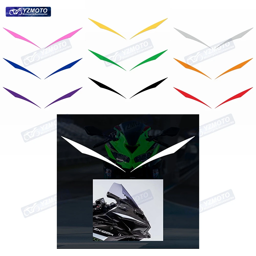 

For ZX4R ZX4RR ZX25R 2019 2020 2021 2022 2023 2024 Motorcycle Front Decal Fairing Head Reflective Waterproof Decorative Stickers