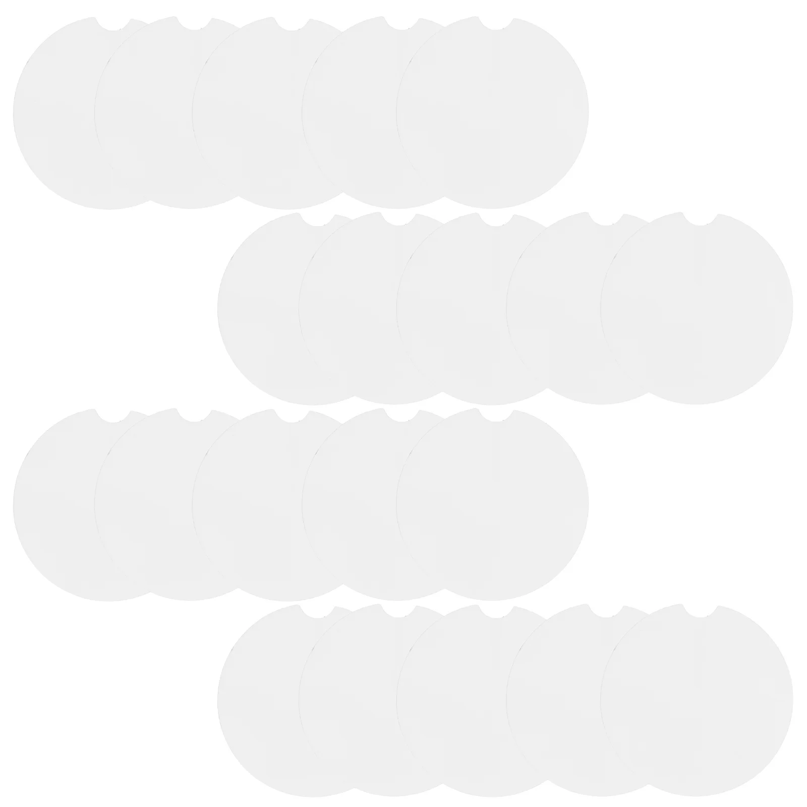 

20Pcs Sublimation Blank Cup Coasters DIY Sublimation Cup Mats Heat Resistant Wood Coaster Pads Printable Drink Coasters Set