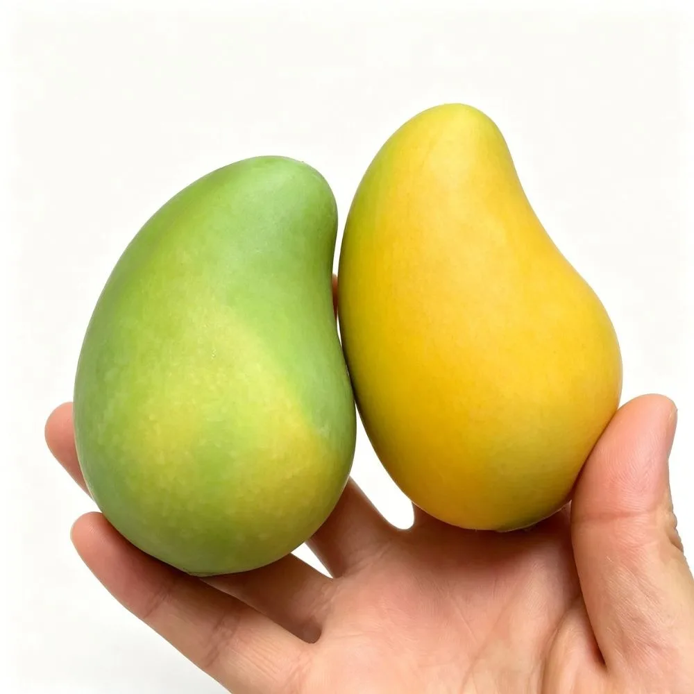 Farbwechselnder Mango-Squishy-Fidget-Toy, weicher ASMR-Sensorik-Quetschball, Anti-Angst-Stressabbau-Fidget-Toy für Kinder und Erwachsene.