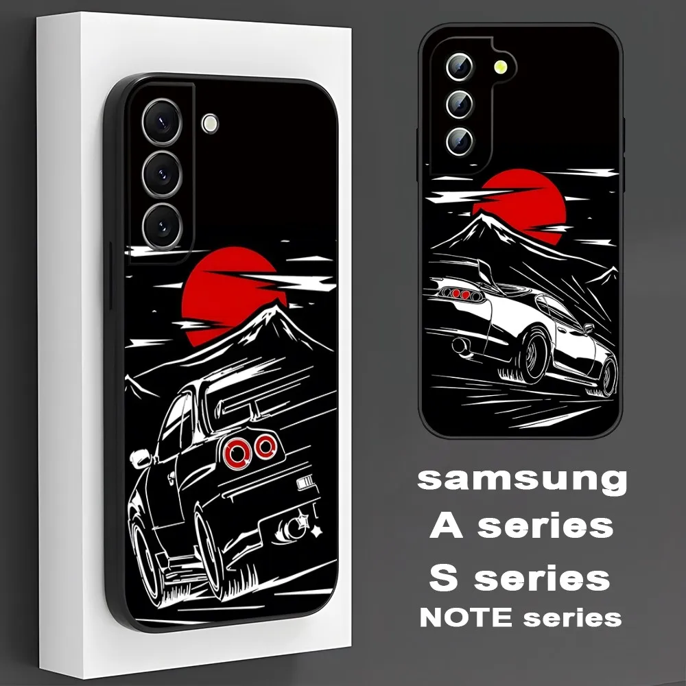 

Sports Phone Case For Samsung S Male 24 Japan 23 22 21 20 Men plus ultra a 24 34 54 Cars 53 luxury Black shell JDM Cover