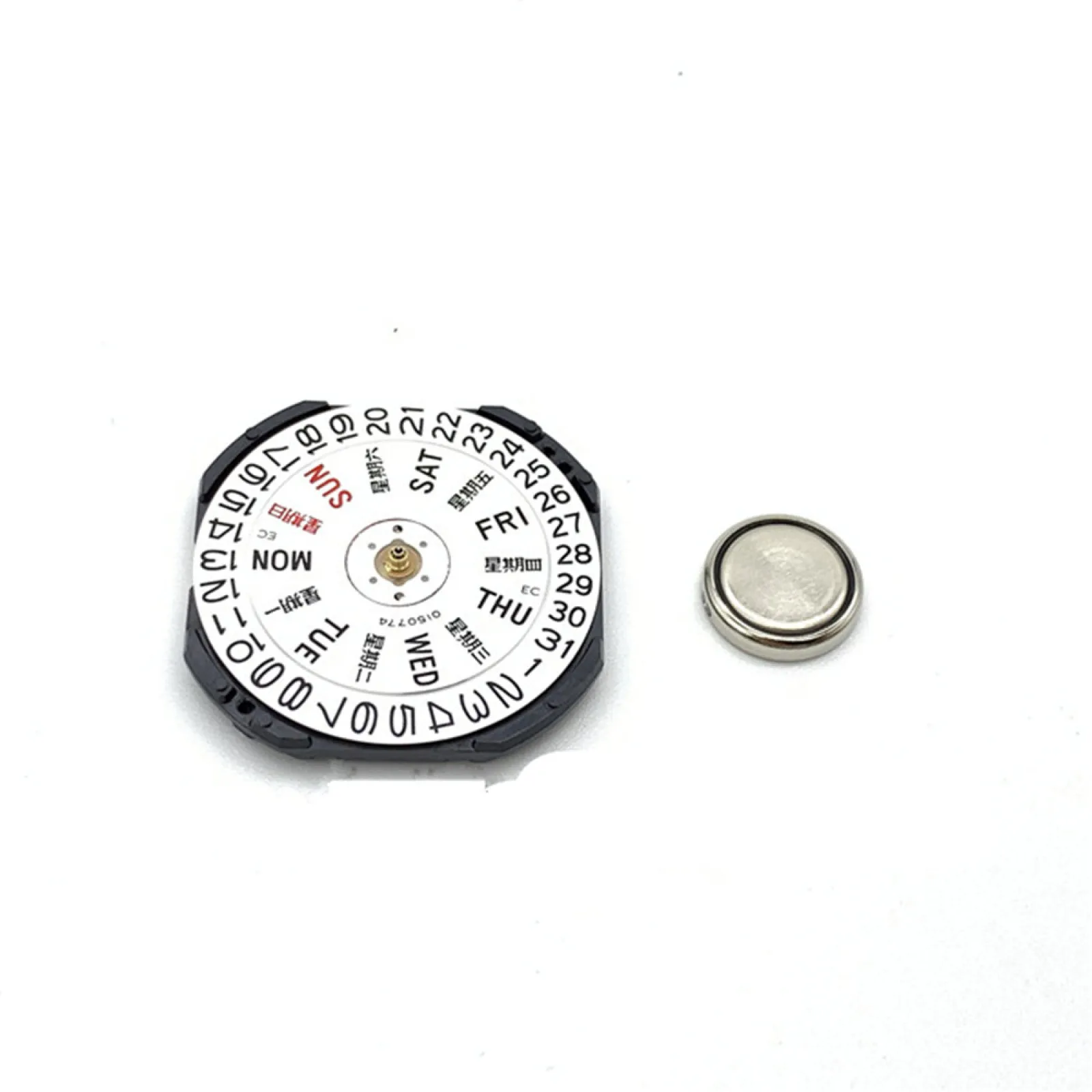 1Pc 3 lancette data giorno 26,6mm movimento orologio al quarzo con stelo giorno data e batteria per Seiko 7N43A V343 V348 V743 Y143 sostituzione