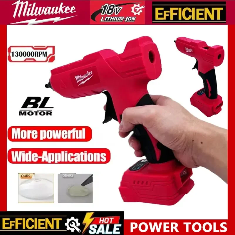 

Milwaukee Electric Hot Melt Glue Gun with 18V Li-ion Battery DIY Craft Glue Gun for Packaging And Decoration