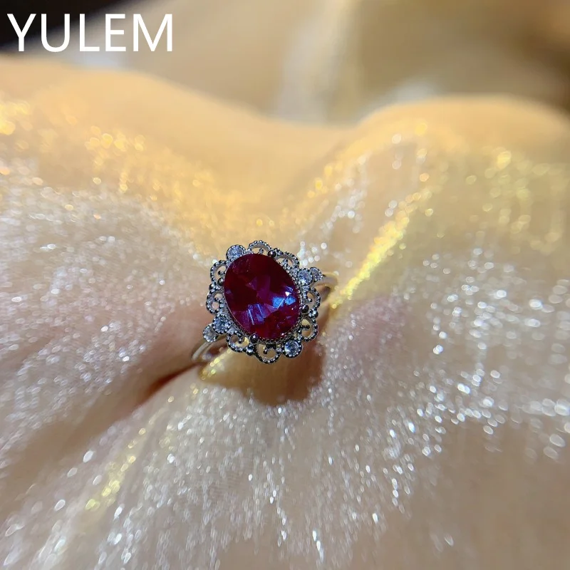 Oval 7x9mm Alexandrite Rings for Women Solid 925 Sterling Silver Color Changing June Birthday Gemstone Engagement Gifts
