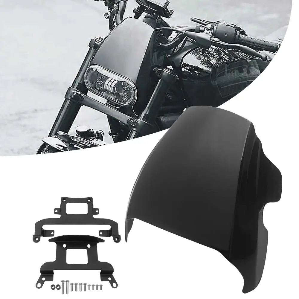 Front Headlight Fairing Mask-Cowl For Harley Sportster S RH1250S 2021-2026 Headlamp Cover Aluminum Gloss Black Motorcycle Parts
