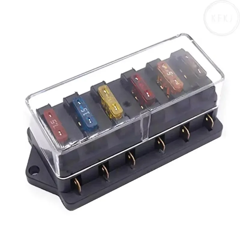 Mit 5/10/15/20/25/30A Sicherung 4/6/8/10/12 Weg Auto Schaltung Standard Blade Sicherungskasten Block Halter für 12V/24V Motorräder E-Bikes