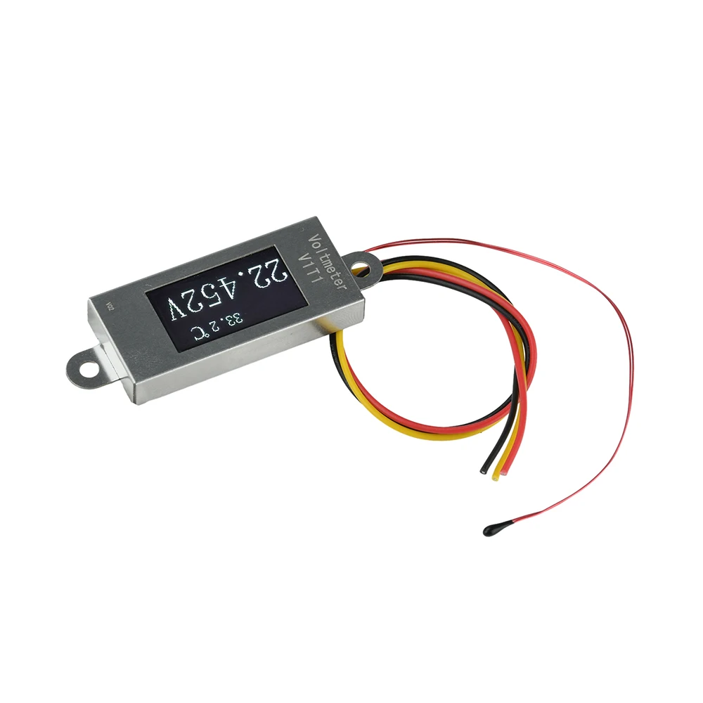 Mini-Digital-Voltmeter 0,77-Zoll-OLED 128x64 DC 0-30V Spannungs- und Temperaturmonitor 12-Bit-ADC Hochpräziser Spannungstester – Detail 13