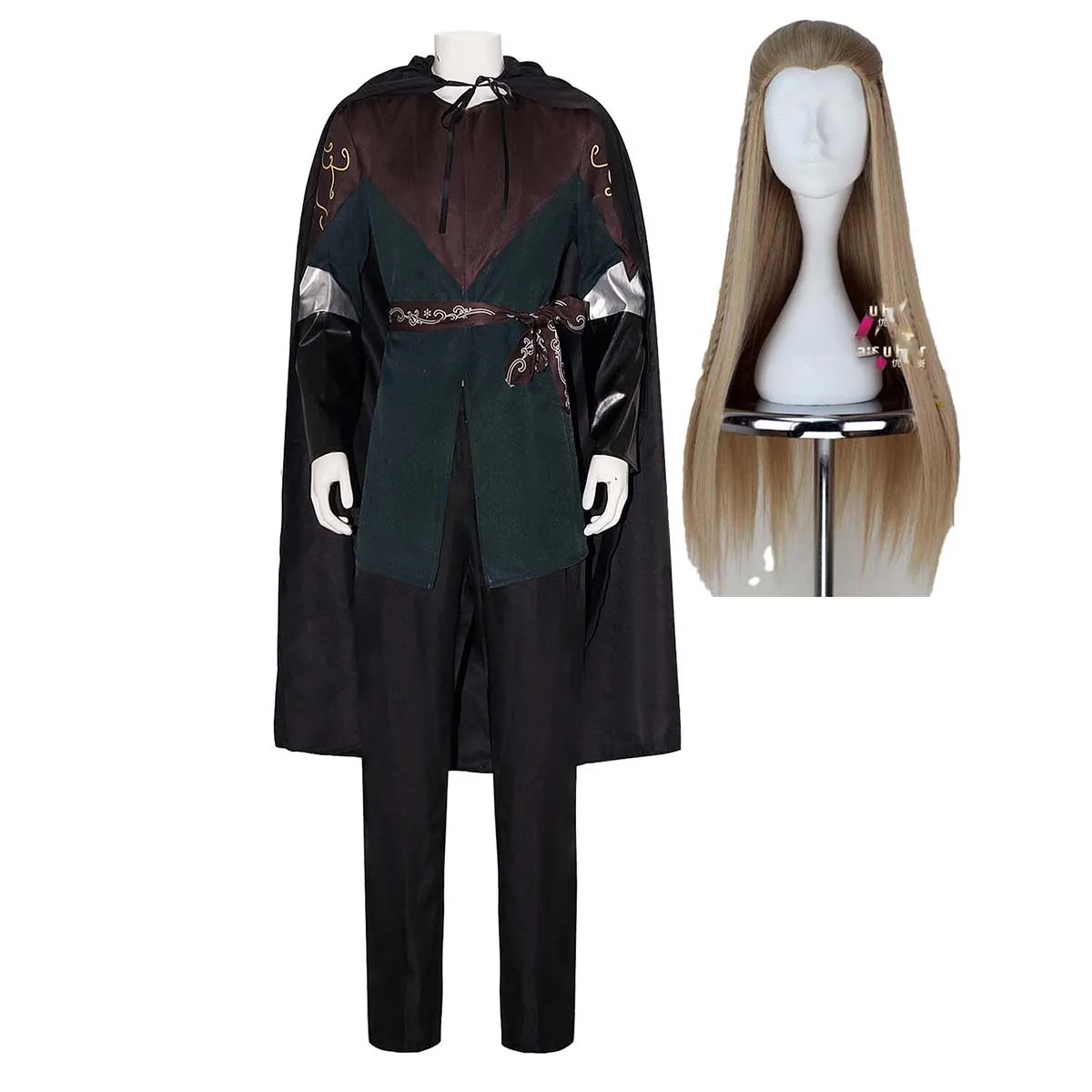 Hombre Halloween Carnaval Hada Legolas Greenleaf Príncipe Cosplay disfraz o peluca