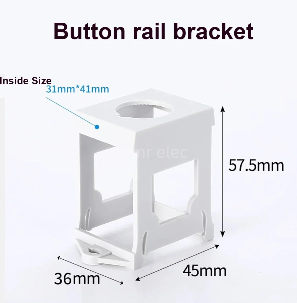 Installation bracket for button guide rail, 22mm button switch indicator light, button protection cover emergency stop seat
