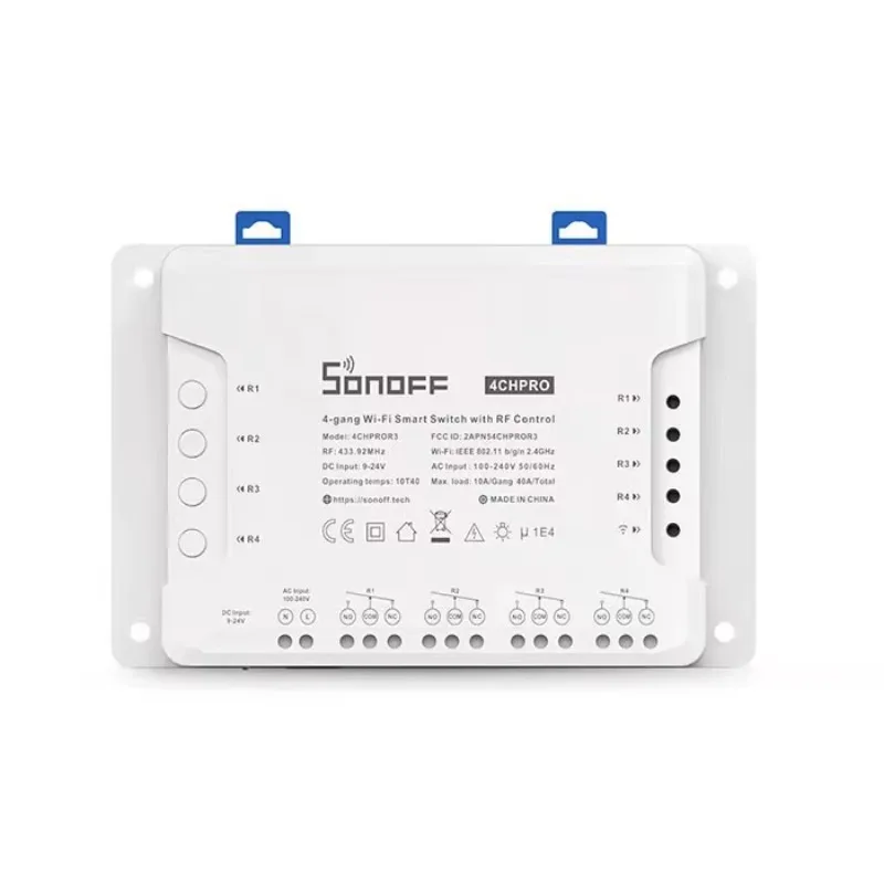 For 4CH Pro R3 Smart Switch with Wi-Fi 802.11 B/g/n Voice Control (Alexa/Google Home) for Smart Home & Hotel Automation