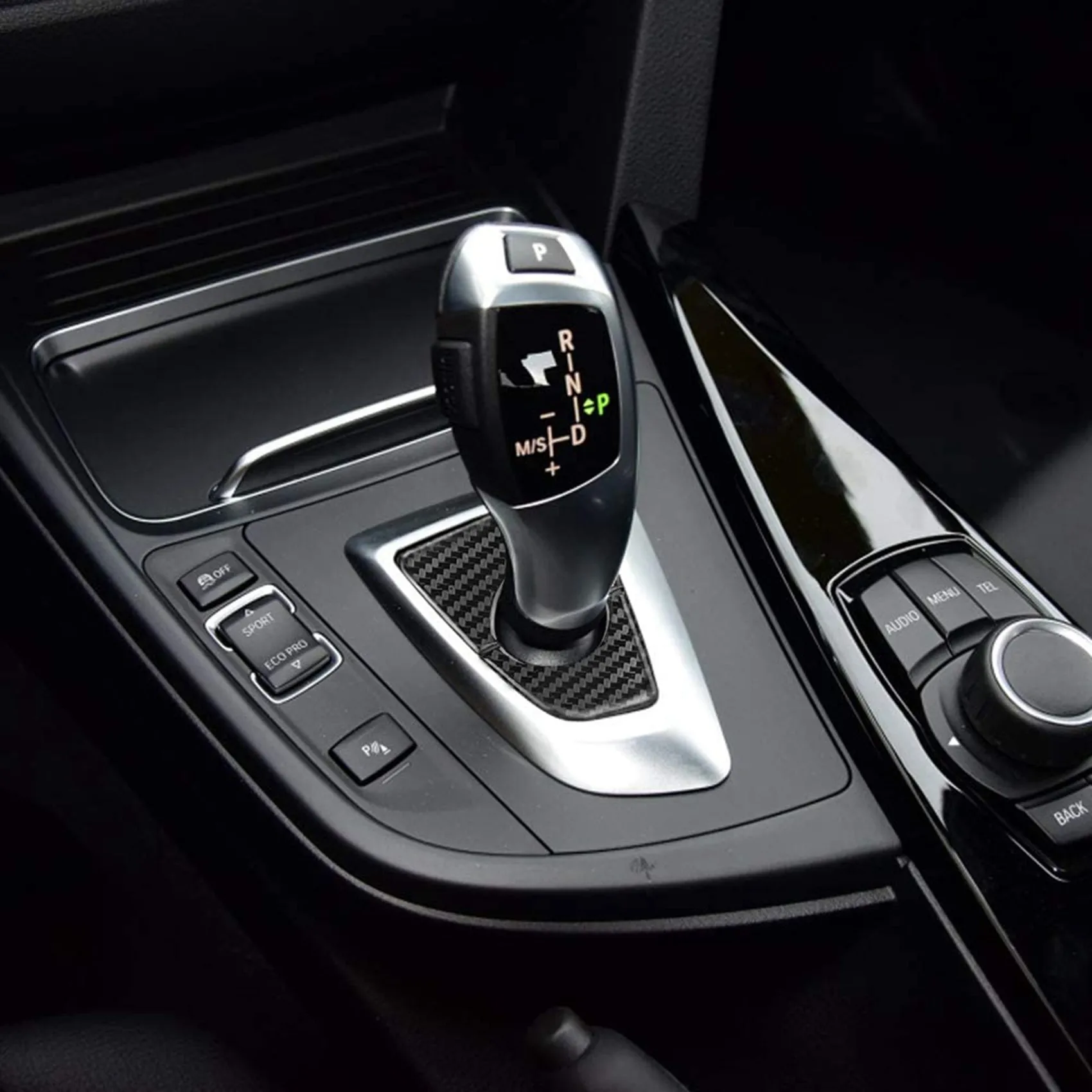 Carbon Fiber Car Center Gear Shift Panel Base Cover Trim for -BMW 3 Series 3GT F30 F32 F34 F36 2013 - 2019