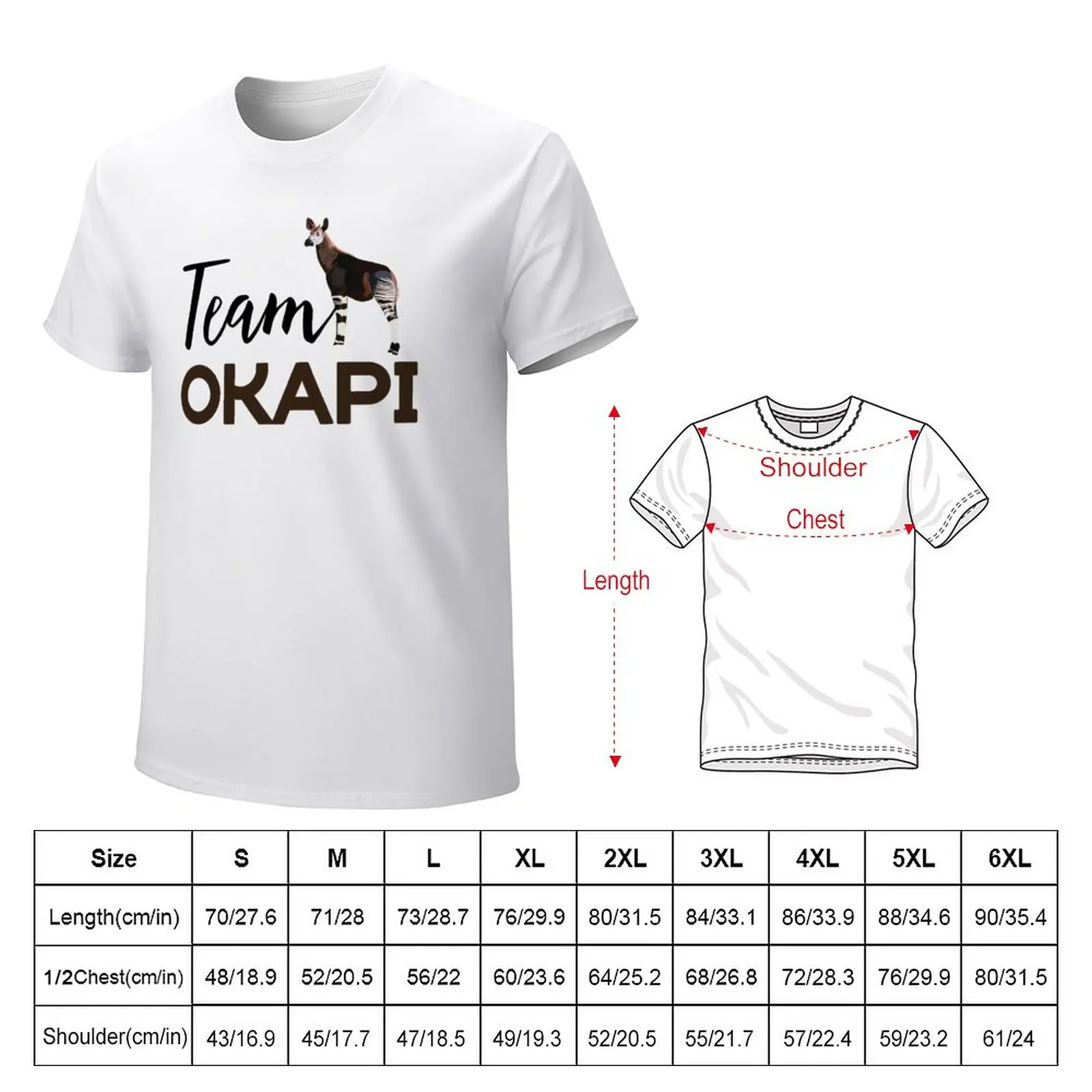 Team Okapi T-Shirt sports fans customizeds boys animal print T-shirts for men cotton