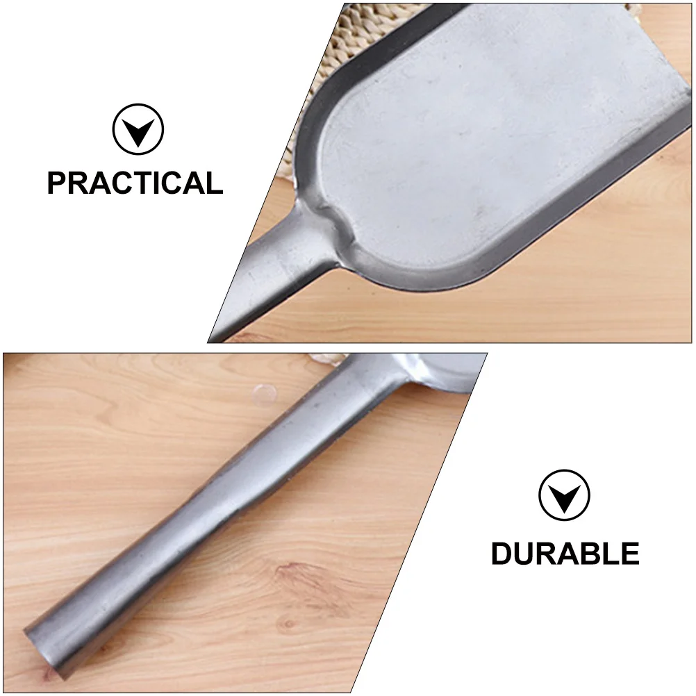 

2Pcs Stove Cleaning Shovels Kitchen Pot Shovels Long Handle Grey Multipurpose Coal Ash Soil Scooping