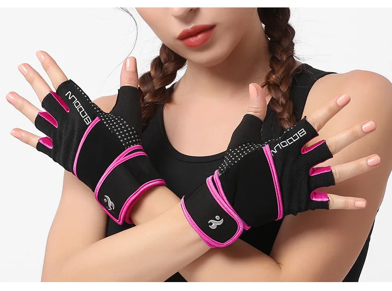 BOODUN-Fitness Gloves Men and Women, Sports Gloves, Wrist Slip, Weightlifting Equipment, Half Finger