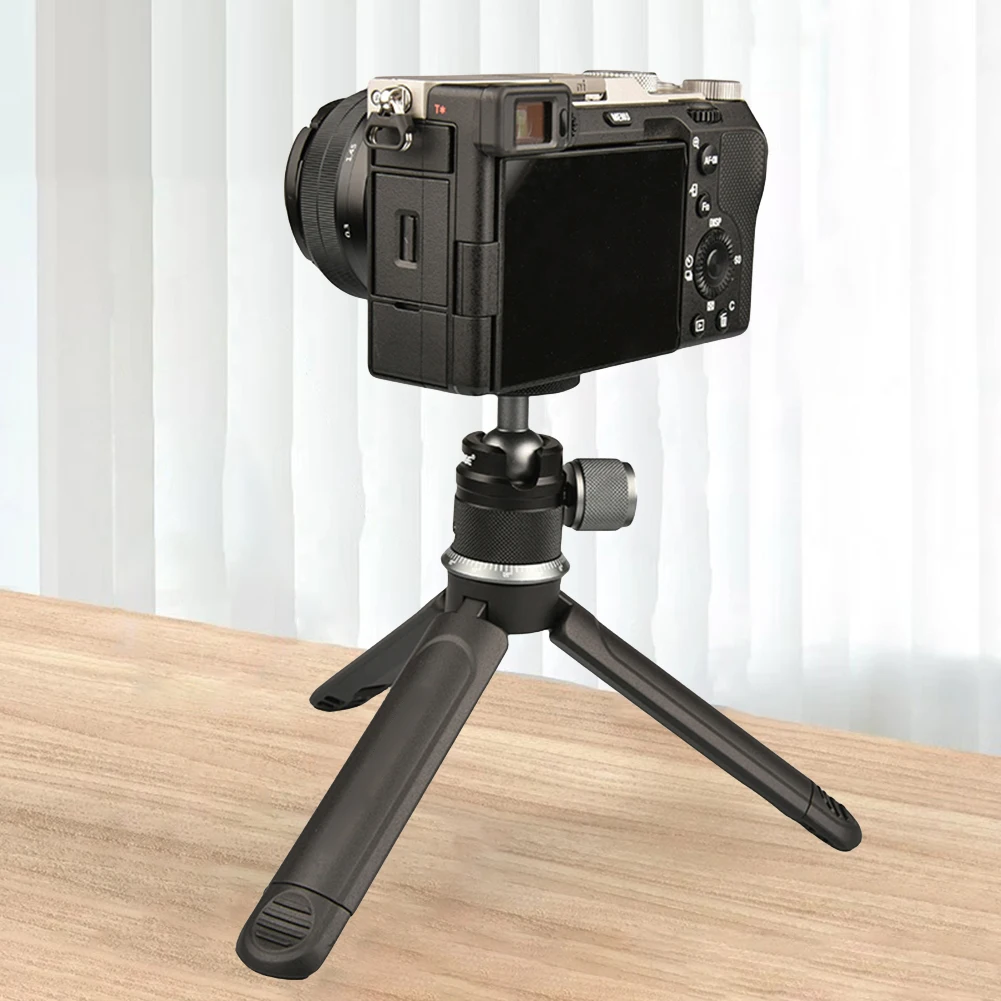 Mini Tripod with 1/4 Screw Mount Tabletop Tripod Stand Tabletop Small Tripod for Video Recording/Selfies/Live Stream/Vlogging